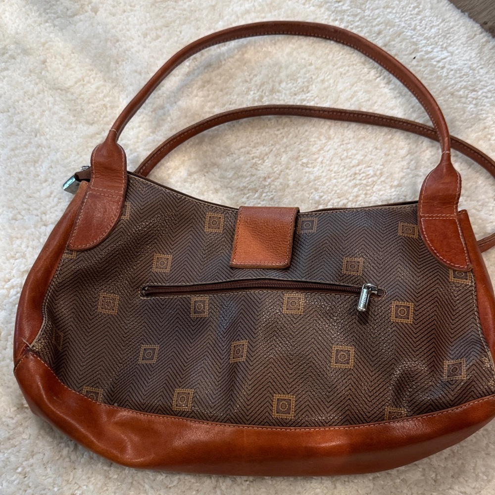 Stylish Brown Patterned Shoulder Bag - image 2